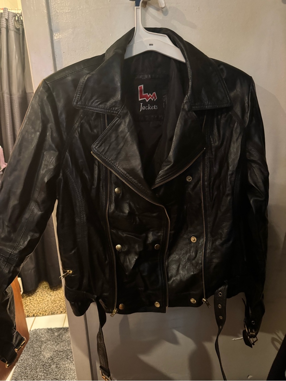Genuine Leather Black Leather Biker Jacket for Women